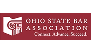 Ohio State Bar Association logo in red and white